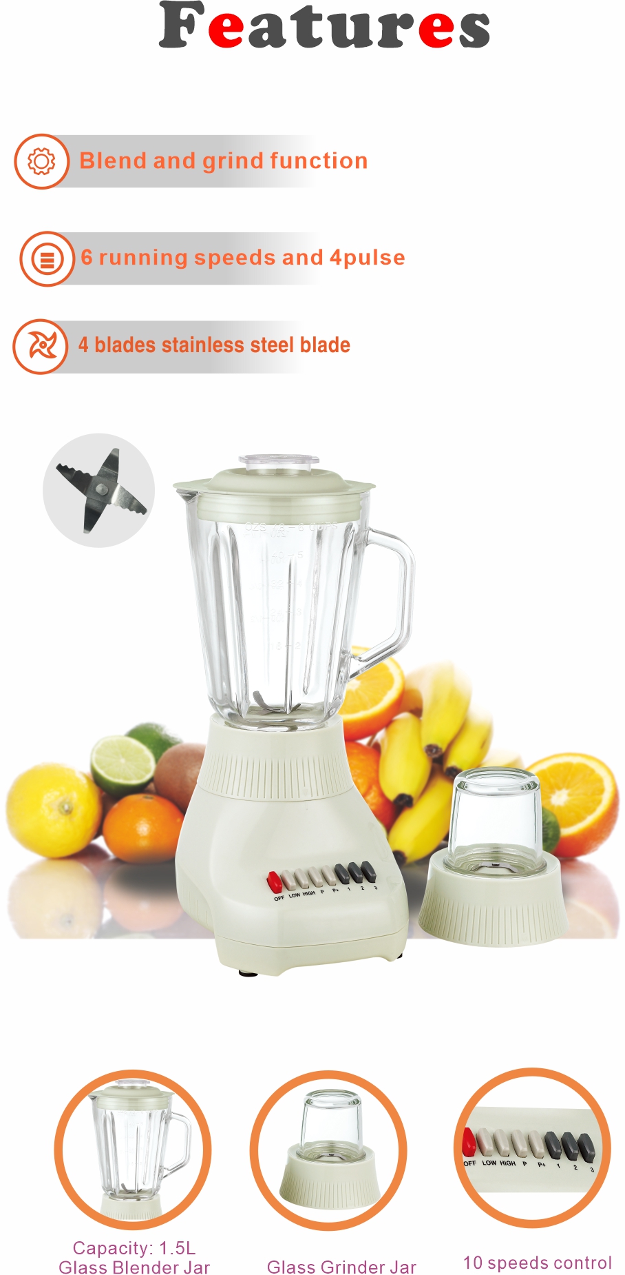 883 Av Blender Glass