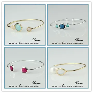 Wholesale Guangzhou Factory Charms Jewelry Birthstone Bracelet Bangle