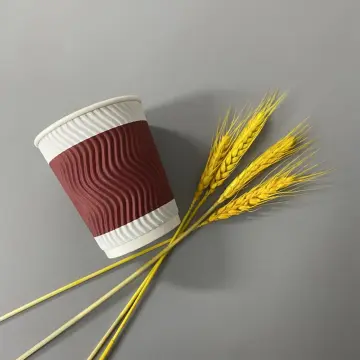 Biodegradable Ripple Wall 8oz Paper Cups