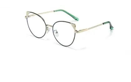 Gold Cat Eye Blue Light Cool Optical Glasses