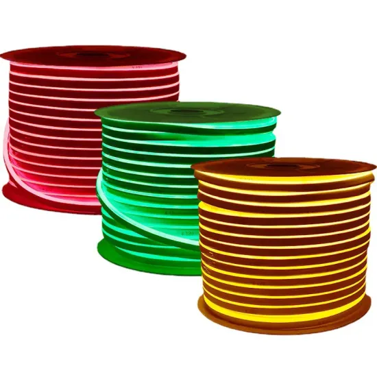 220V Silicone LED Neon Rope Light - 6x12mm, 120 LEDs, Outdoor Cuttable Flex Neon Lights for Sign