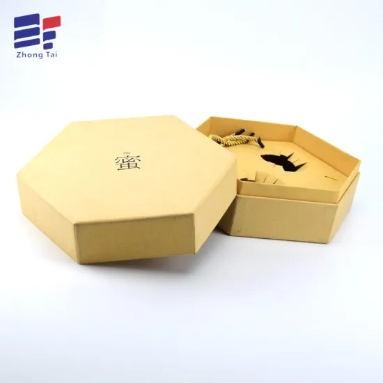 Kraft paper hexagonal gift box