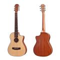 Wooden mini travel acoustic guitar