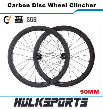 Hot sell 700C Carbon Fiber Road Bike Wheels 23mm wider 50mm Profile carbon disc wheel clincher