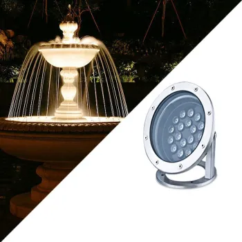 18W-24W RGB Color LED Underwater Fountain Light for Pools, Ponds & Aquariums