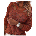 Maglione pullover a V da donna