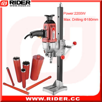 2200W Electric Rock Drill Concrete Core Drill Rig