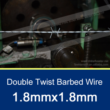 Hot-dip galvanized double twist barbed wire