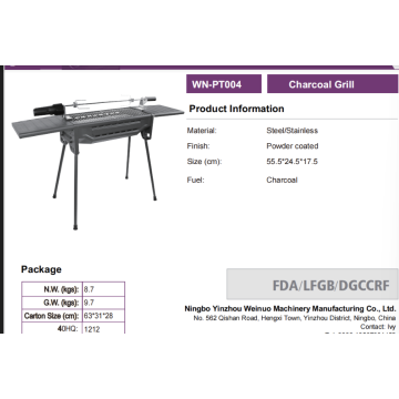 Lightweight Stainless Charcoal Grill