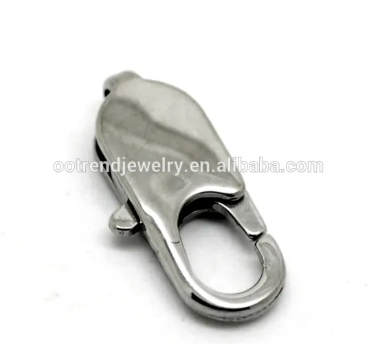 Wholesale 50pcs MOQ stainless steel jewelry long retangular lobster clasp