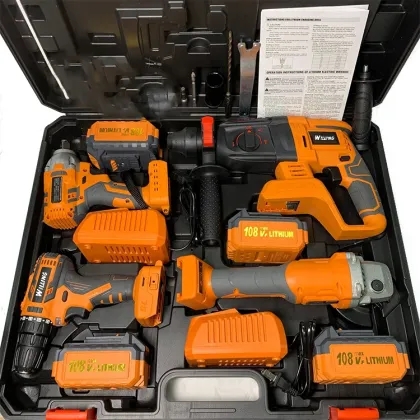 Best Lithium Battery Cordless Electric Drill Power Drilling Machine Brushless Drill Tools Combo Set