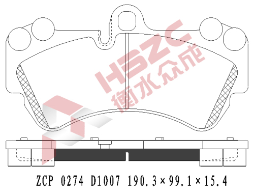 FMSI D1007 Car Car Ceramic Brake Pad for VW