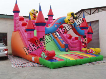 funny inflatable mickey slide