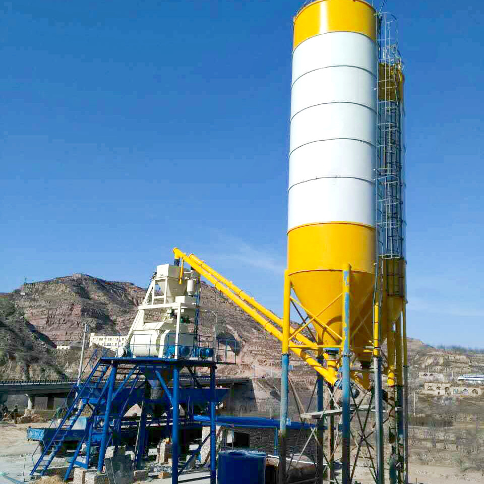 Aquarius automatic 35m3/h small concrete batching plant