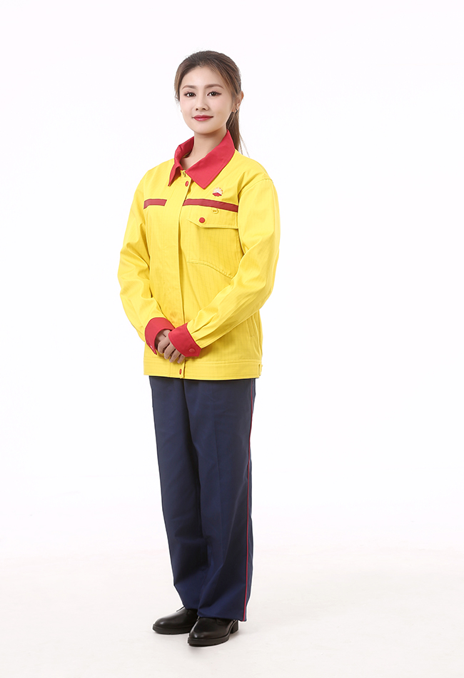 Factory Supply Attractive Yellow Uniform With Long Sleeves