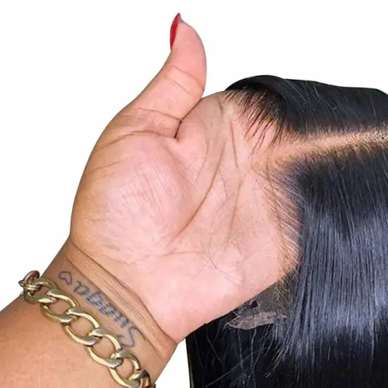 100% Brazilian Virgin Human Hair Transparent HD Swiss Lace Wig, Body Wave Curly Lace Front wigs for Black Women