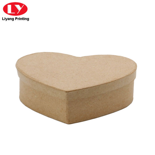 Kraft Paper Cartboard Heart Shape Cookie Box