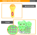 (Cahaya dan muzik) Mainan kanak-kanak plastik elektrik telefon muzik dengan mikrofon