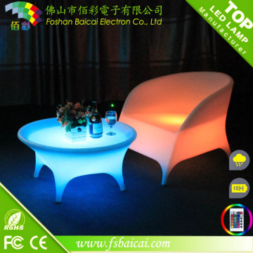Comfortable leisure rechargable battery light up purple sofa