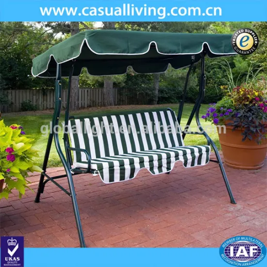 Cheap Steel Frame Garden Green Outdoor Swing Seat