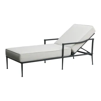 fulin Wholesale Outdoor Aluminum Wicker Chaise Lounge with Comfortable Cushions