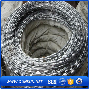 Green epoxy razor wire fencing