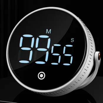 Large Screen Plastic Rotary Desk Timer: Ideal for E-Learning, Kitchen Use, and Countdown Needs
