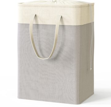 Bakul Hamper Laundry Fabric Rectangle Liptangle dengan penutup penutup tali pinggang