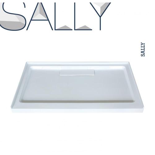 Sally Acrylduschbasis weiße rechteckige Duschschale