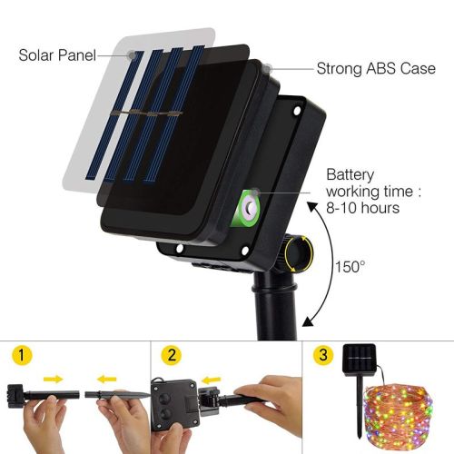 Solar String Fairy Light 200/100 LED Waterproof