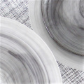 Wholesale Black Cloudy Colored Glass Dinnerware Plates Set