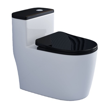 Luxury Hotel Black Egg Shaped Toilet for Full Bathroom Unclogging