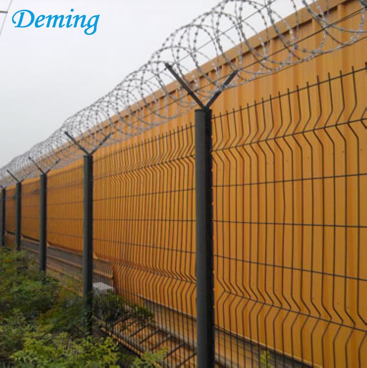 Anti -Climb Powder Coated Galvanized Airport Fence