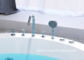 Indoor 4-Person Jacuzzi Spa with LED Phototherapy and Waterfall Feature