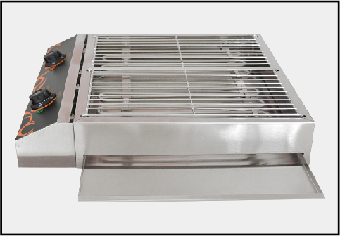 Double electric oven is made of stainless steel