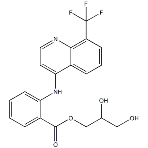 Benzoesäure, 2 - [[8- (Trifluormethyl) -4-chinolinyl] amino] -, 2,3-dihydroxypropylester CAS 23779-99-9