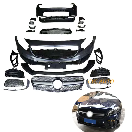 X156 GLA45 Bodykit with Grille for Mercedes Benz GLA Class Bumper 2015-2019