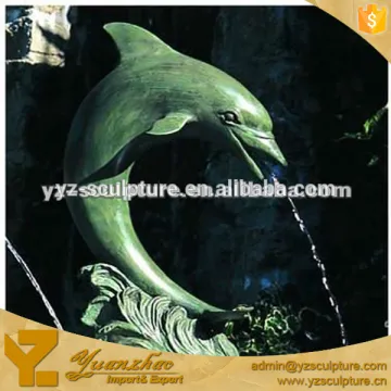 outdoor bronze dolphin fountain pool for home