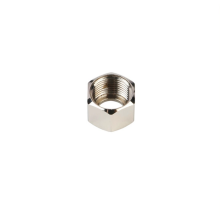 Brass hexagon nut cover for plumbing equipment
