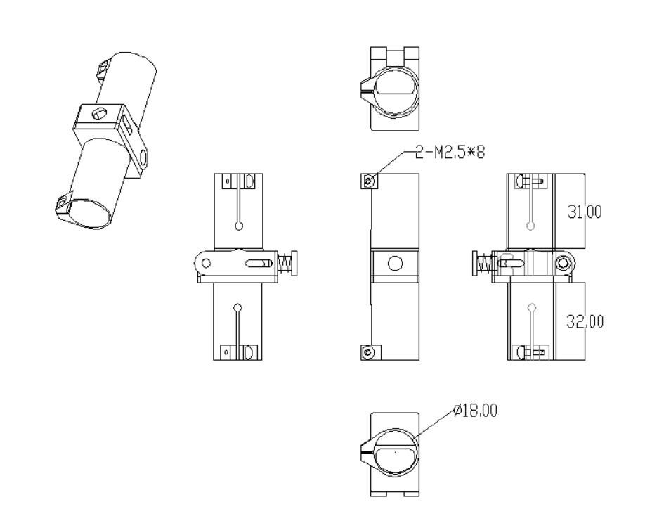 HZD18A horizontal folding kit dimension