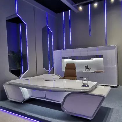 Fly Series Glossy White office desk