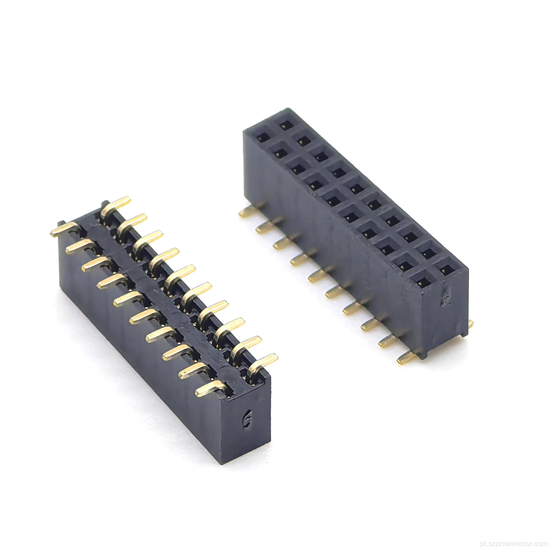 Conector fêmea de cabeçalho de 2,0 mm de fileira dupla SMT