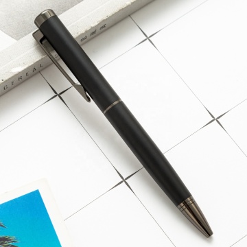 Black Matte Twisty Ball Pens Set - Corporate Gift for Men