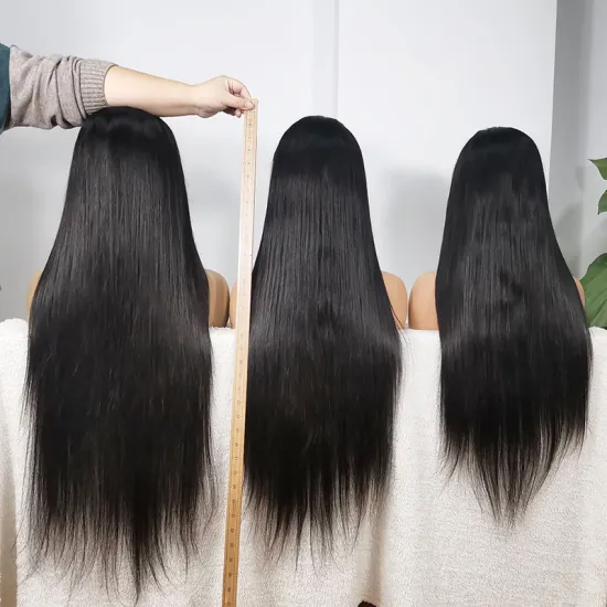 10-34 inch Long Cambodian Virgin Remy Human Hair Straight Wigs HD Swiss Transparent Lace Frontal Full Lace Wigs Vendor