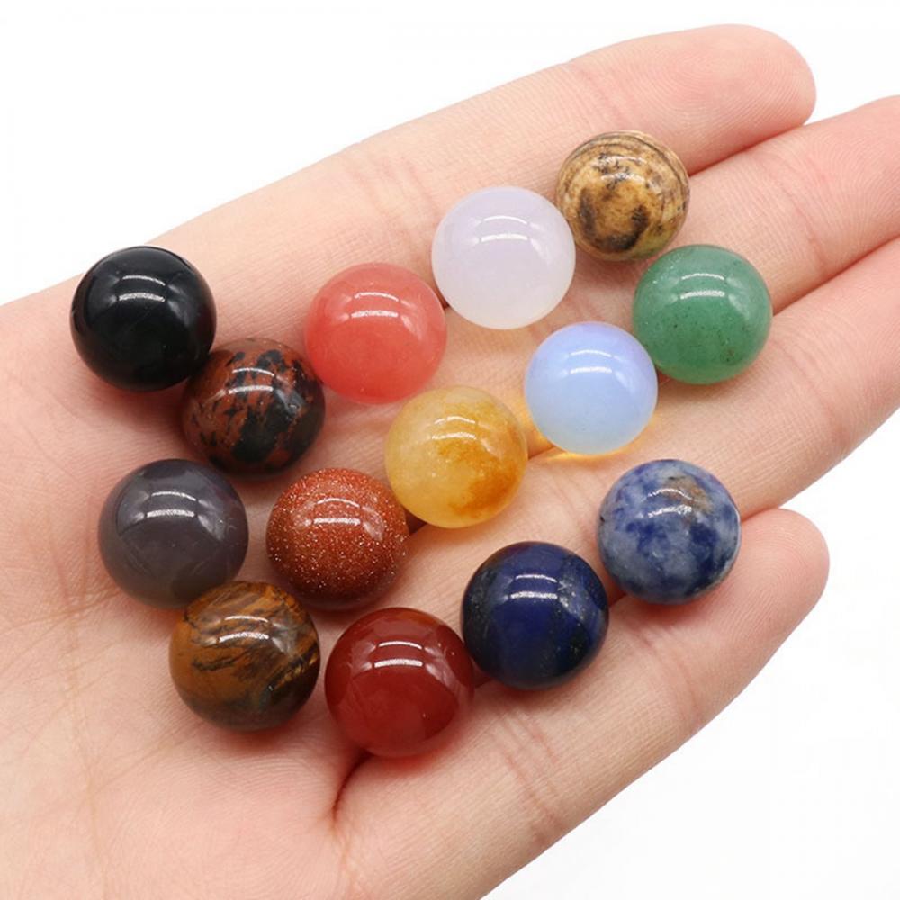 Bolas y esferas de piedras preciosas de chakra de 12 mm para el equilibrio de meditación