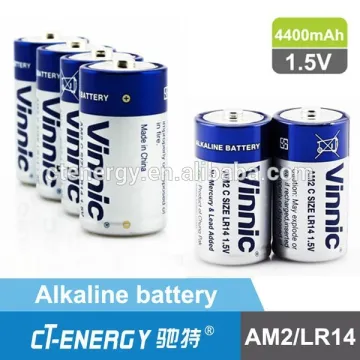 0% HG battery Vinnic AM2 lr14 alkaline battery c/lr14 batteries 1.5v