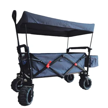 4-Wheel Folding Removable Garden Cart for Camping and Picnics