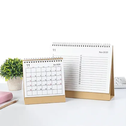 4-color printed desk advent daily calendar table calendar