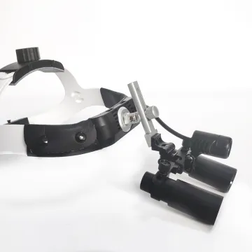 Professional Head-mounted Dental Loupes: 5X Magnification, Headlight Included - Ideal for Medical & Surgical Dentistry