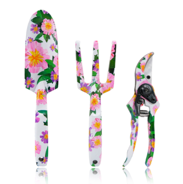 Set da giardino in lega di alluminio stampato di fiore
